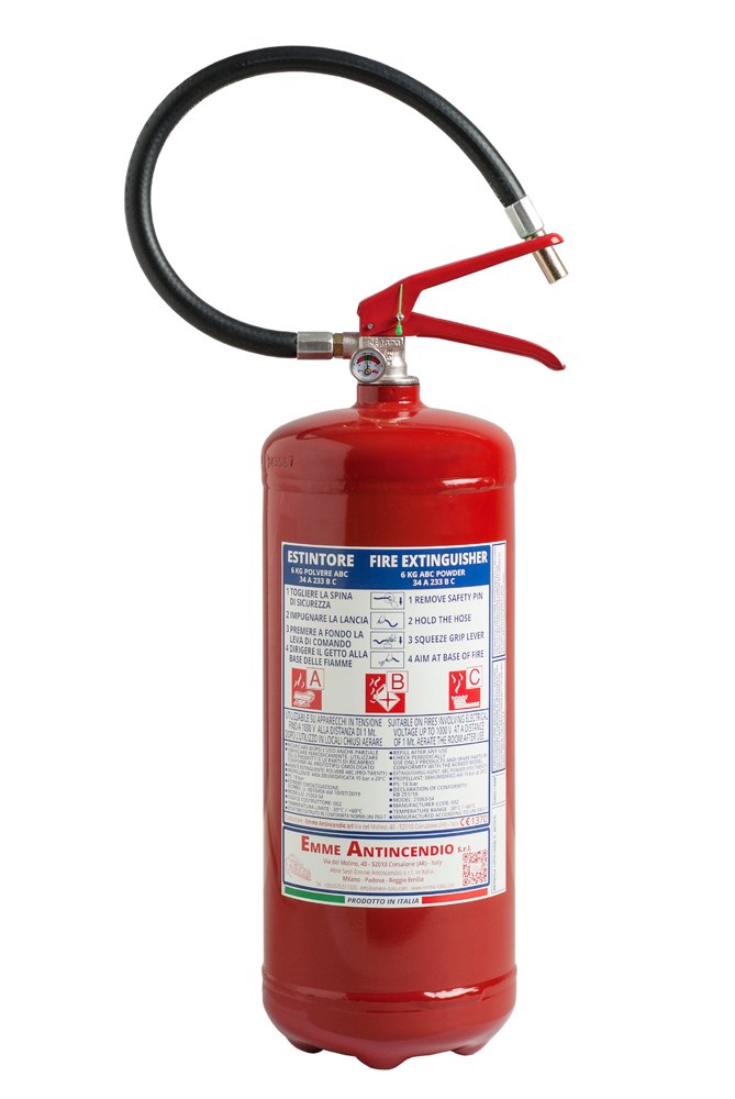Estintore portatile 6 kg polvere ABC – Codice 21063-54