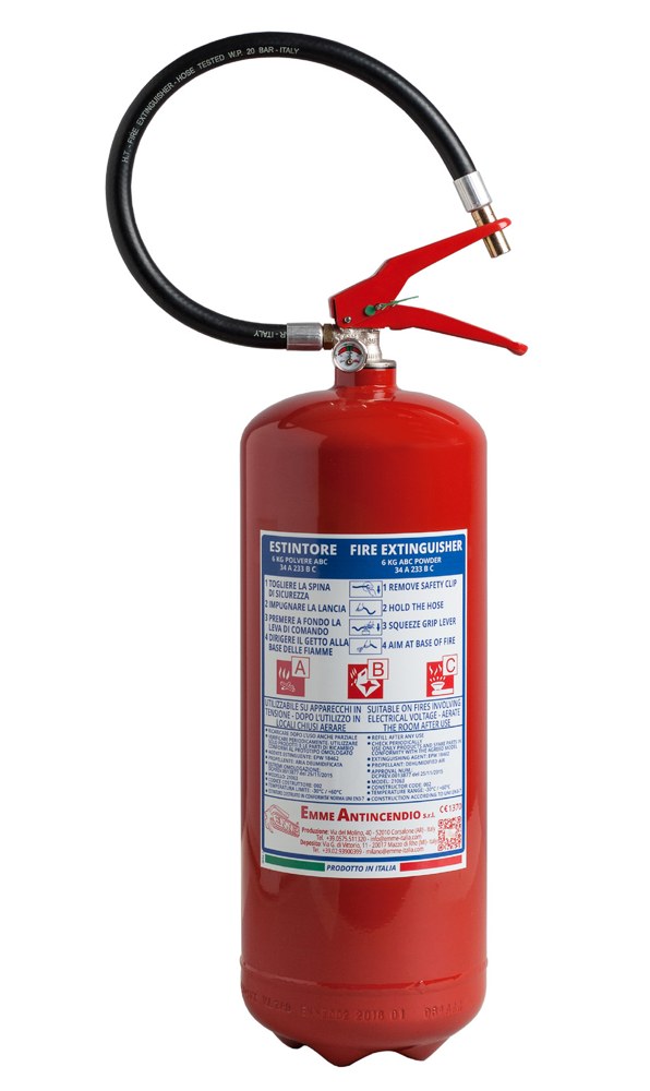 Estintore portatile 6 kg polvere ABC – Codice 21063