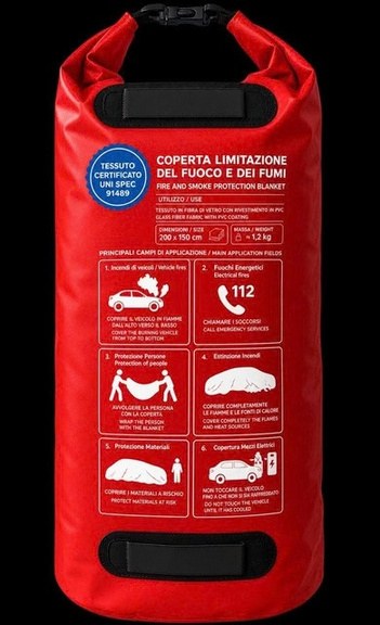 Coperta di limitazione del fuoco per EV 6x9 m – Codice A_5 6x9